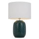 Moval Contemporary Table Desk Lamp Light Fabric Ceramic White Green Gloss