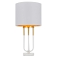 Negas Industrial Table Desk Lamp Light Metal Fabric White Antique Gold