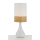 Akira Modern Table Desk Lamp Light Fabric Ceramic White Oak