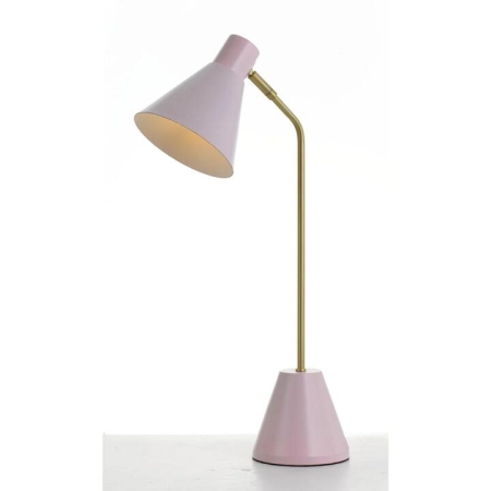 Ambia Modern Table Desk Lamp Light Metal Brass Pink Matte