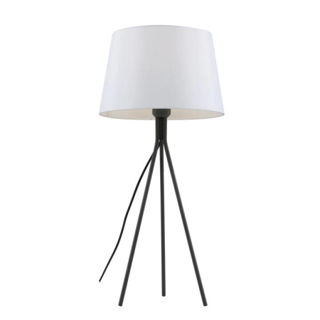 Anna Modern Table Desk Lamp Light Metal Fabric White Dark Grey Matte Sand