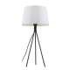 Anna Modern Table Desk Lamp Light Metal Fabric White Dark Grey Matte Sand
