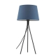 Anna Modern Table Desk Lamp Light Metal Fabric Blue Dark Grey Matte Sand