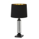 Dorcel Modern Table Desk Lamp Light Glass Metal Black Smoke