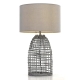 Bayz Modern Table Desk Lamp Light Rattan Grey
