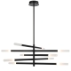 Pinta Contemporary Pendant Hanging Lamp Light Metal Acrylic Black Matte