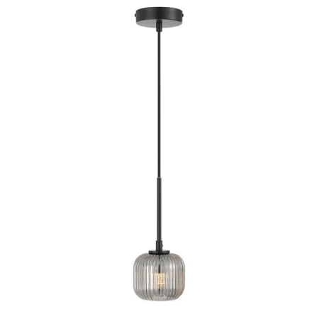 Bobo Modern Pendant Hanging Lamp Light Glass Metal Black Smoke Matte