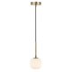 Bobo Modern Pendant Hanging Lamp Light Glass Metal Opal Matt Antique Gold Matte