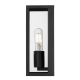 Arzano Modern Wall Lamp Light Solid Brass Glass Black Clear