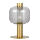 Parola Contemporary Table Desk Lamp Light Metal Glass Gold Smoke