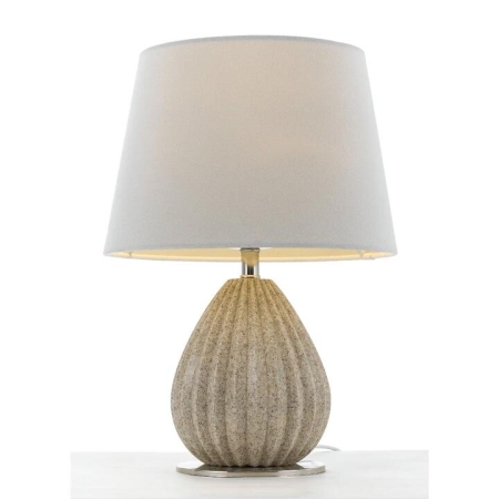 Orson Modern Table Desk Lamp Light Fabric Ceramic Cream