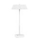 Allure Modern Table Desk Lamp Light Metal Silver White Matte