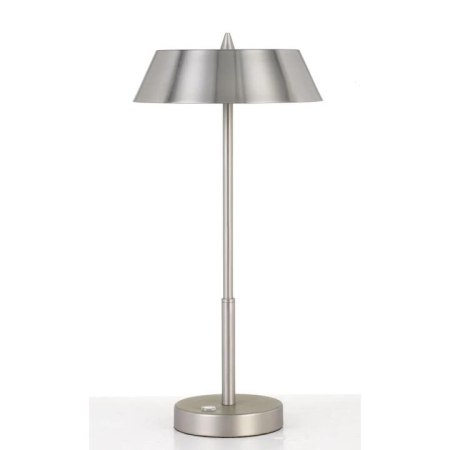 Allure Modern Table Desk Lamp Light Metal Silver Nickel Matte