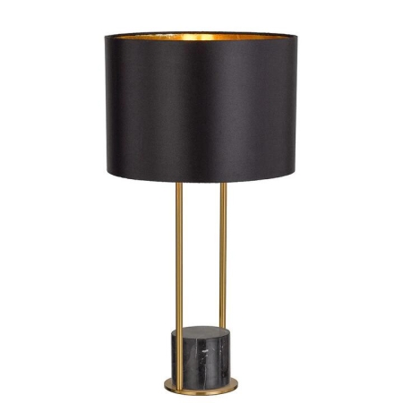 Desire Modern Table Desk Lamp Light Marble Metal Fabric Black Antique Gold