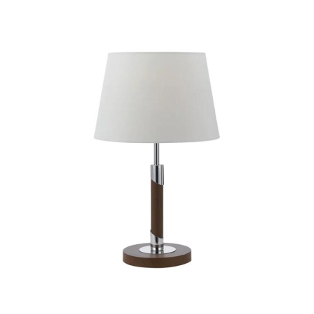 Belmore Contemporary Table Desk Lamp Light Metal Fabric Walnut White