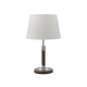 Belmore Contemporary Table Desk Lamp Light Metal Fabric Walnut White