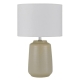 Anni Modern Table Desk Lamp Light Fabric Ceramic White Cream Gloss