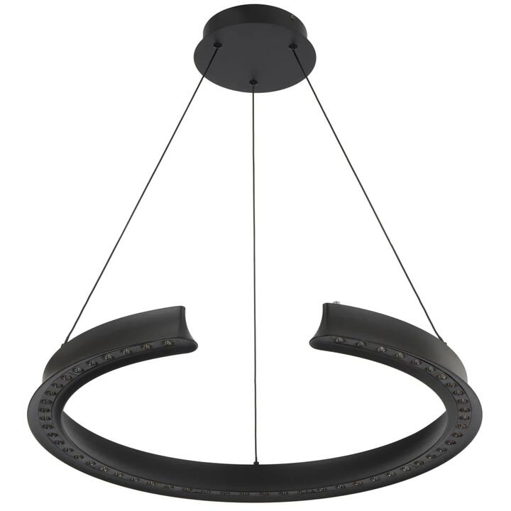 Lucid Modern Pendant Hanging Lamp Light Aluminium Metal Pvc Black Matte