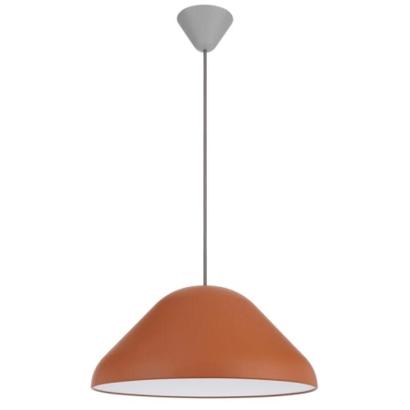 Hanami Modern Pendant Hanging Lamp Light Metal Plastic Orange Grey Satin