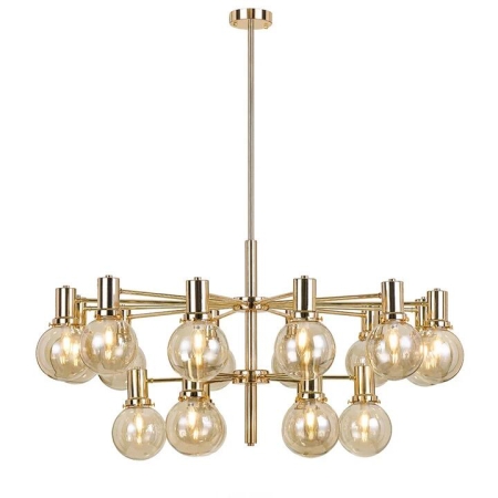 Escoda Modern Pendant Hanging Lamp Light Metal Amber Gold Gloss