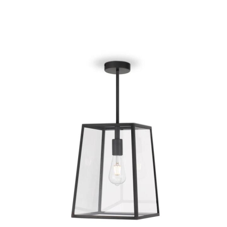 Cantena Vintage Pendant Hanging Lamp Light Glass Solid Brass Clear Black