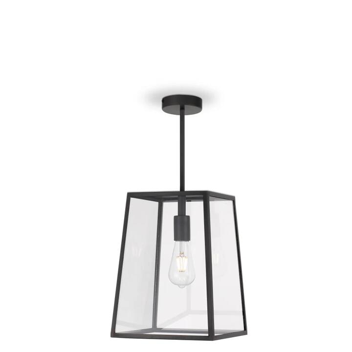 Cantena Vintage Pendant Hanging Lamp Light Glass Solid Brass Clear Black