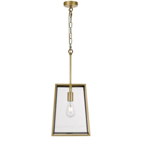 Cantena Vintage Pendant Hanging Lamp Light Glass Solid Brass Antique Brass Clear