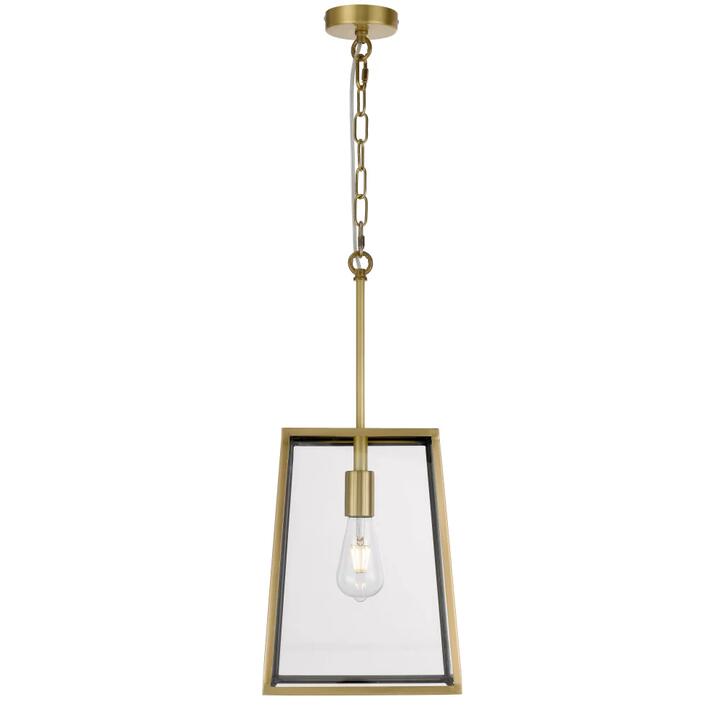 Cantena Vintage Pendant Hanging Lamp Light Glass Solid Brass Antique Brass Clear