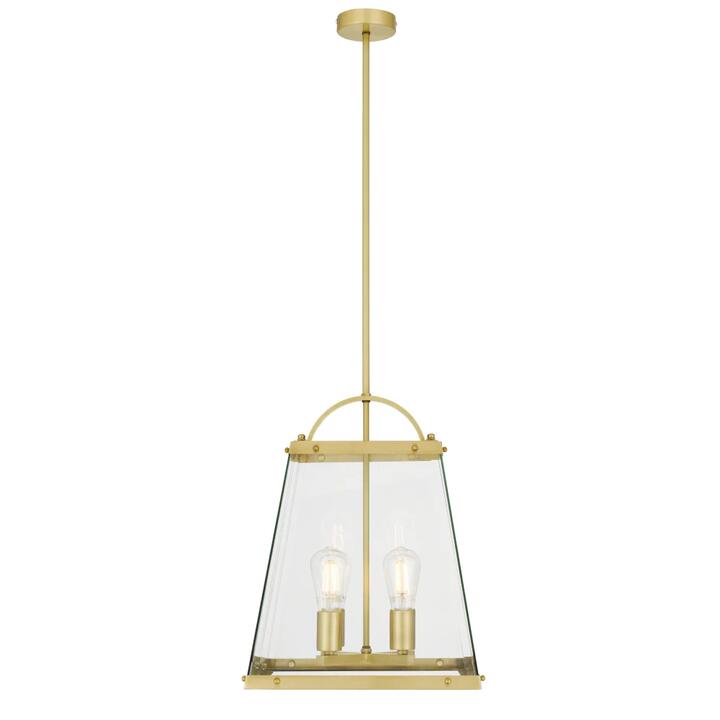Colair Modern Pendant Hanging Lamp Light Glass Solid Brass Brass Clear Matte