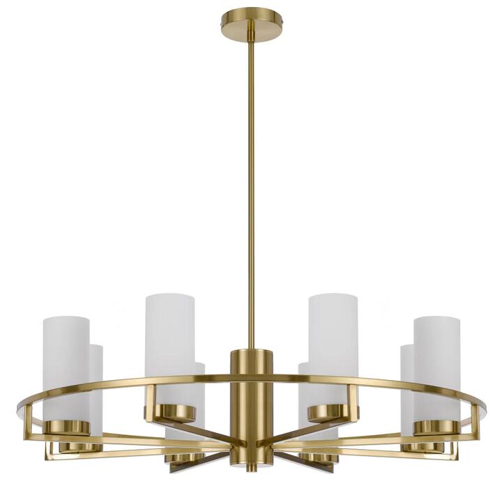 Eamon Modern Pendant Hanging Lamp Light Metal Glass Brass Opal Matt