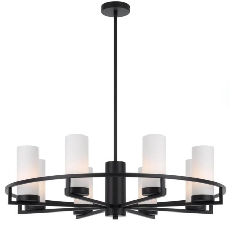 Eamon Modern Pendant Hanging Lamp Light Metal Glass Black Opal Matt