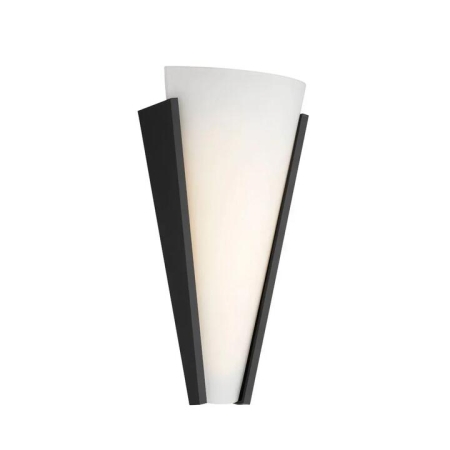Saffi Modern Wall Lamp Light Aluminium Glass Black Opal Matt