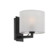 Elgar Modern Wall Lamp Light Metal Fabric Black White