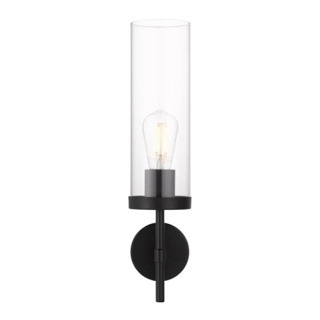 Garot Modern Wall Lamp Light Glass Metal Clear Black