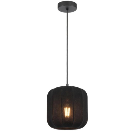Jonsel Modern Pendant Hanging Lamp Light Fabric Metal Black