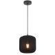 Jonsel Modern Pendant Hanging Lamp Light Fabric Metal Black