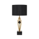 Vardo Modern Table Desk Lamp Light Metal Marble Fabric Black Antique Gold