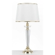 Diana Modern Table Desk Lamp Light Metal Fabric Acrylic Clear White Gold