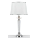 Diana Modern Table Desk Lamp Light Metal Fabric Acrylic Clear Chrome White