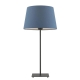Devon Modern Table Desk Lamp Light Metal Fabric Blue Black