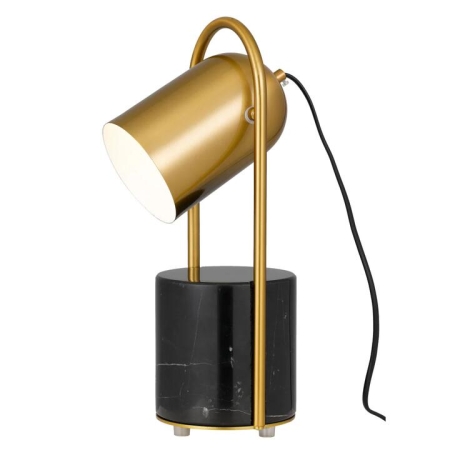 Fidel Modern Table Desk Lamp Light Marble Metal Black Antique Gold