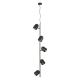 Turin Modern Pendant Hanging Lamp Light Metal Black Satin