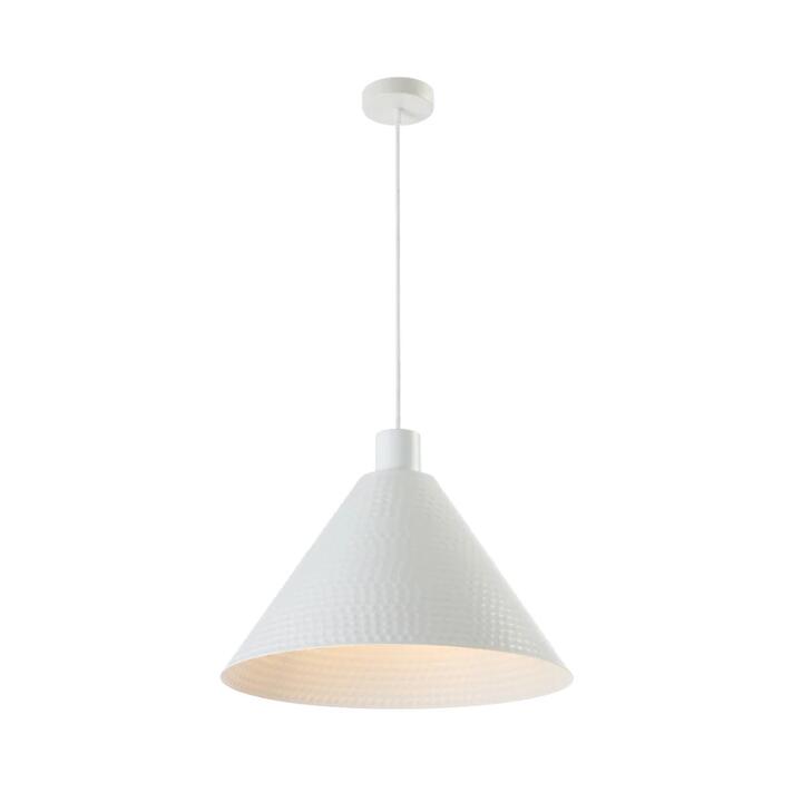 Kestra Modern Pendant Hanging Lamp Light Metal White Textured