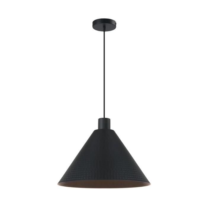 Kestra Modern Pendant Hanging Lamp Light Metal Black Textured