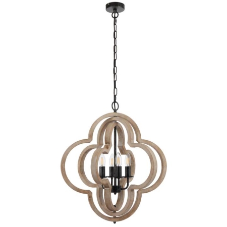 Omar Modern Pendant Hanging Lamp Light Wood Black Oak Wood Tones Distressed