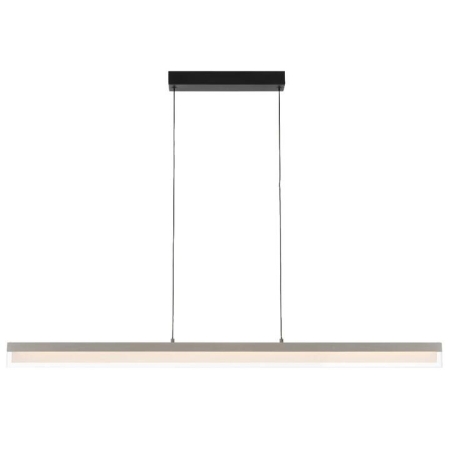 Salas Contemporary Pendant Hanging Lamp Light Aluminium Acrylic Pearl Grey Brushed