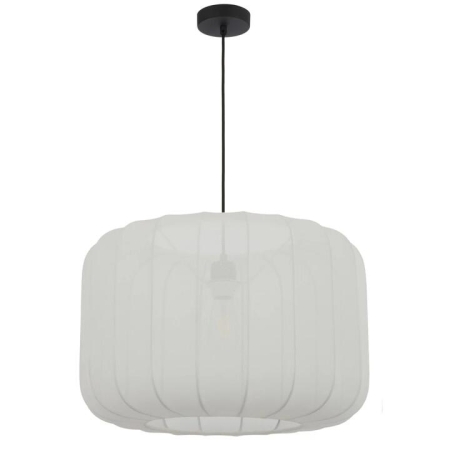 Jonsel Modern Pendant Hanging Lamp Light Fabric Metal White