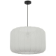 Jonsel Modern Pendant Hanging Lamp Light Fabric Metal White