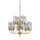 Decaro Contemporary Pendant Hanging Lamp Light Glass Metal Gold Smoke