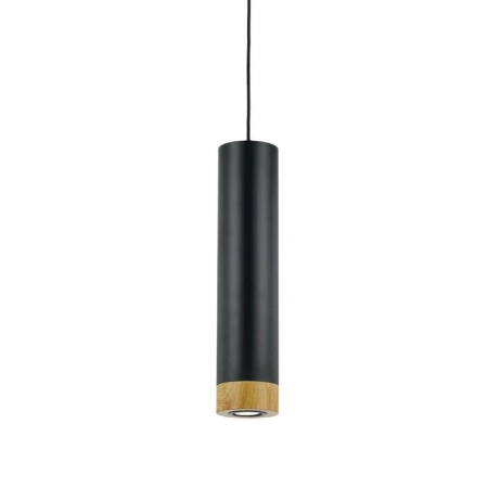 Dakota Contemporary Pendant Hanging Lamp Light Aluminium Black Oak